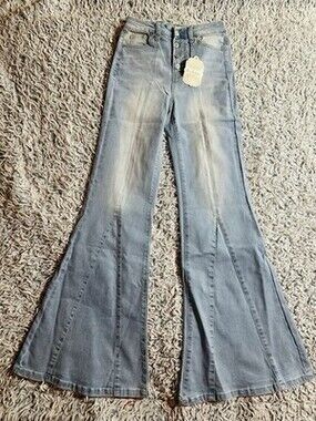 Altar’d State High Rise Flare Jeans Blue Size 24